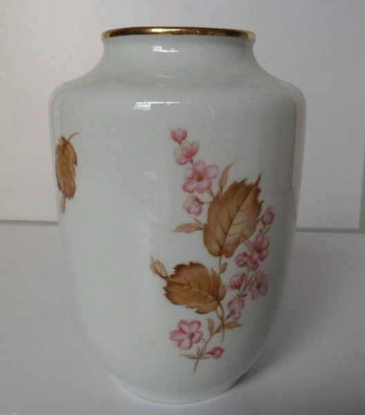 Vintage Vase Dekor " Blätter" Jaeger & Co Porzellan